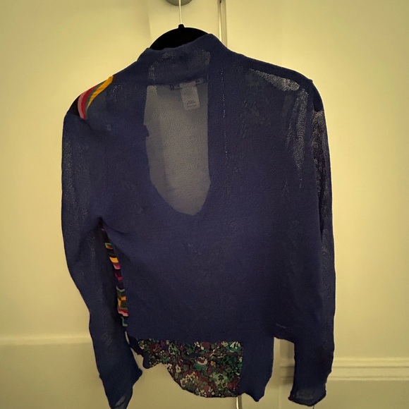 Nannette Lepore Colorful Wrap Sweater Light Knit - Picture 3 of 5